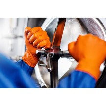 GoGrip gants nitrile ultra résistant ORANGE - Mercator